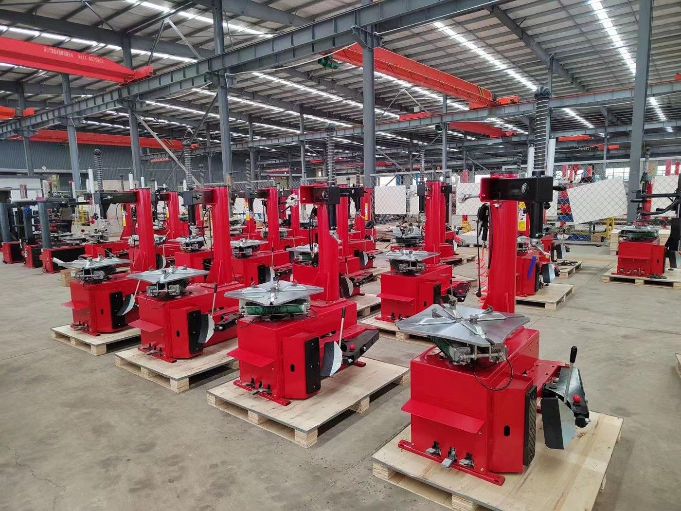 Tire changer production area